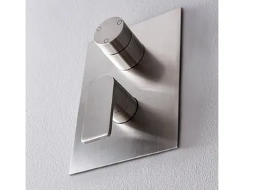 3.6 - Stainless steel shower mixer with diverter by Rubinetterie Treemme - view 2